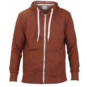 Ropa de hombre personalizada traje con capucha cremallera hasta sudadera French Terry Fleece esencial Sudadera con capucha de manga larga para hombres - Product Image 1