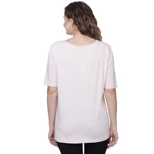 Camiseta de Manga Corta de Jersey de Algodón Rosa Claro para Maternidad, Mujeres Embarazadas, Camiseta Elegante para Embarazo - Product Image 3