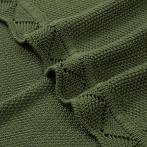 Couverture rectangulaire pour bébé en coton 100% tricoté au Vietnam, écologique, couleur unie, 209g-278g, personnalisable, lavable en machine - Product Image 2