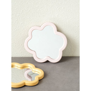 Specchio MDF a parete a forma di fiore - Product Image 1