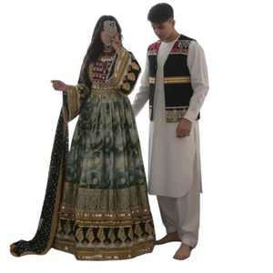 Ready To Wear Women <b>Long</b> Afghan KUCHI Maxi Style With <b>Matching</b> Men Waistcoat Dresses 2026 Customized Afghan - Product Image 1