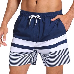 Shorts de bain pour hommes, séchage rapide, anti-plis, style urbain, taille mi-haute élastique, sublimation - Product Image 2