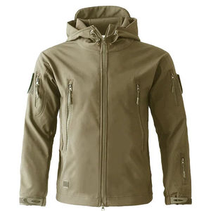 Men's Hooded <b>Motorcycle</b> <b>Jacket</b> Windproof Polyester Workwear Style Zipper Closure Solid Black Winter Wear - Product Image 2