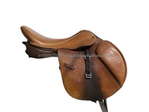 Selle d'équitation anglaise en cuir véritable de qualité supérieure, fabriquée à la main, confortable, durable, ergonomique, légère, équipement équestre - Product Image 2