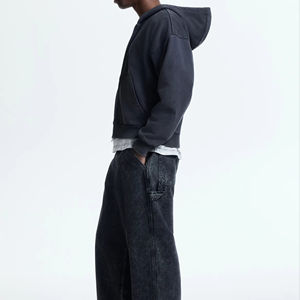 Sudadera con Capucha Personalizada para Hombre, de Algodón Grueso, con Forro Polar, Sudadera con Capucha Lisa para Invierno, Ropa Urbana - Product Image 1