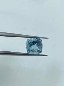 Aigue-marine naturelle bleu ciel carrée, pierre précieuse en vrac pour bague, taille élégante 7,50x7,60mm 1,75 carats, pierre de bijouterie de créateur par Exporter - Product Image 3