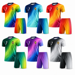 Camiseta de Fútbol Personalizada RUIWO para Hombre, 100% Poliéster, Transpirable, Cuello Redondo, Manga Corta, Uniforme de Fútbol de Verano, Impresión Digital Rápida - Product Image 2
