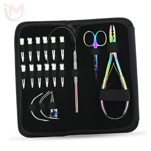 Micro <b>beads</b> hair braiding kit 12 sectioning clip set Hair <b>extension</b> tool kit <b>Beads</b> hair braiding rings - Product Image 4