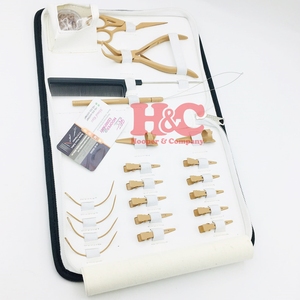 Juego de Pinzas Profesionales de Acero Inoxidable para Extensiones de Cabello con Tecnología Micro-Link, Color Nude, Precio de Fábrica - Product Image 6
