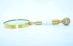 Antique Brass Magnifying Glass for Reading <b>Study</b> Vintage <b>Desk</b> Decor Handcrafted Retro Style Magnifier - Product Image 4