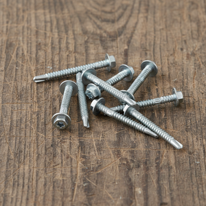 Vis de perçage métriques de qualité professionnelle, robustes, en acier au carbone galvanisé à chaud, tête à rondelle de 12 mm de diamètre - Marque PDC - Product Image 5