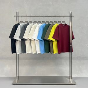 เสื้อยืดคอกลมทรงบ็อกซี่ 400GSM ผ้าฝ้าย 100% สกรีนโลโก้ได้ ทรงโอเวอร์ไซส์ ไหล่ตก สไตล์สตรีทแวร์ สำหรับผู้ชาย - Product Image 5