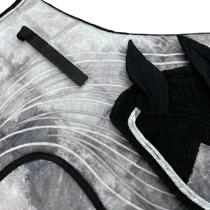 Juego de almohadilla para silla de montar y gorro antimosquitos para caballo, de algodón transpirable, acolchado, antideslizante y amortiguador, equipo ecuestre - Product Image 5