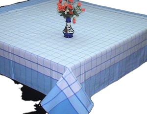 Wholesale 100% Cotton Premium 6Ft 8Ft Custom Logo Fitted Waterproof Oilproof Trade Show <b>Table</b> <b>Cloth</b> Manufacturer India AKSHARA - Product Image 1