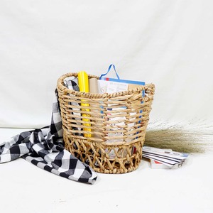 Panier de rangement écologique en jacinthe d'eau, panier tissé ajouré pour la maison - Product Image 6