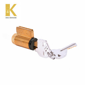 Cylindre de serrure en laiton de 32 mm personnalisé avec gorge KW, noir mat, accessoires optionnels disponibles - Product Image 2
