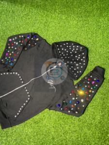 Luxury <b>Rhinestone</b> Zip-Up Hoodie Custom Logo Heavyweight Streetwear Hoodie with Crystal Studs Unisex Hip Hop Y2K Oversized <b>Jacket</b> - Product Image 2