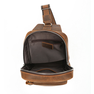 Bolso Bandolera de Cuero Genuino para Hombre, Gran Capacidad, Mochila de un Solo Hombro, Bolso de Viaje, Bolso de Pecho de Cuero para Hombre - Product Image 2