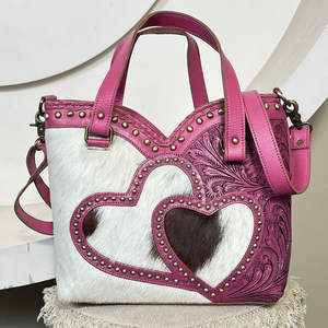 Bolsos de Mano y Bandolera de Cuero Vacuno Repujado a Mano de Primera Calidad, Bolsos de Diseño Occidental para Mujer, Venta al Por Mayor - Product Image 4