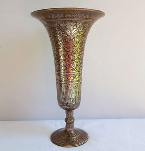 Best Manufacturer India High Quality Top Selling Modern Brass Flower <b>Vase</b> 100% Handmade Natural Brass Custom Size Sale - Product Image 1