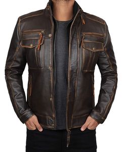 Veste en cuir pour homme avec fermeture éclair tendance et chaude, style OEM, veste d'hiver en vente en ligne à prix raisonnable - Product Image 1