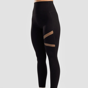 Leggings de yoga taille haute en tissu côtelé pour femmes, couleur unie, grande taille, avec poches, pour le sport et le fitness, vente en gros sur mesure - Product Image 5