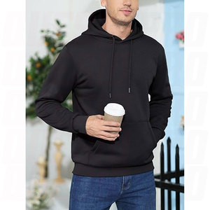 Men’s Lightweight Fleece Hoodie Sweatshirt Active Casual Workout Pullover Soft Polyester Cotton Fabric Hoodies Screen Printing - Product Image 4