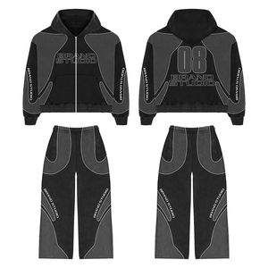 Survêtement unisexe à capuche en molleton français de qualité supérieure 320 g/m² |   Design imprimé personnalisé en tissu lourd délavé à l'acide |   Entraînement hivernal OEM - Product Image 1