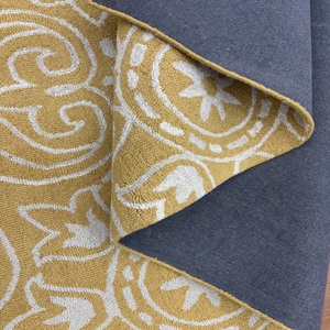 Tapis en laine fait main, motif floral, style Killim, à poils longs, antistatique, écologique, antidérapant, pour usage domestique et extérieur - Product Image 4