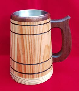 Natural Wooden Coffee Mug Solid Wood Tea Cup Classic Eco-Friendly Portable Heat Resistant <b>Drinkware</b> for Office Home Cafe Bar - Product Image 4