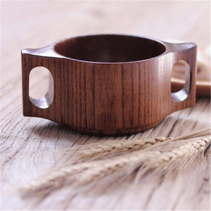 แก้วไม้เคลือบผิวไม้ธรรมชาติสำหรับเสิร์ฟชา กาแฟ นม และเครื่องดื่ม - Product Image 3