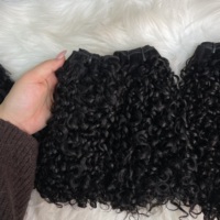 G.S. Extensiones de Cabello Humano Virgen 100% Natural, Estilo Pixie Curl, Listas para Enviar