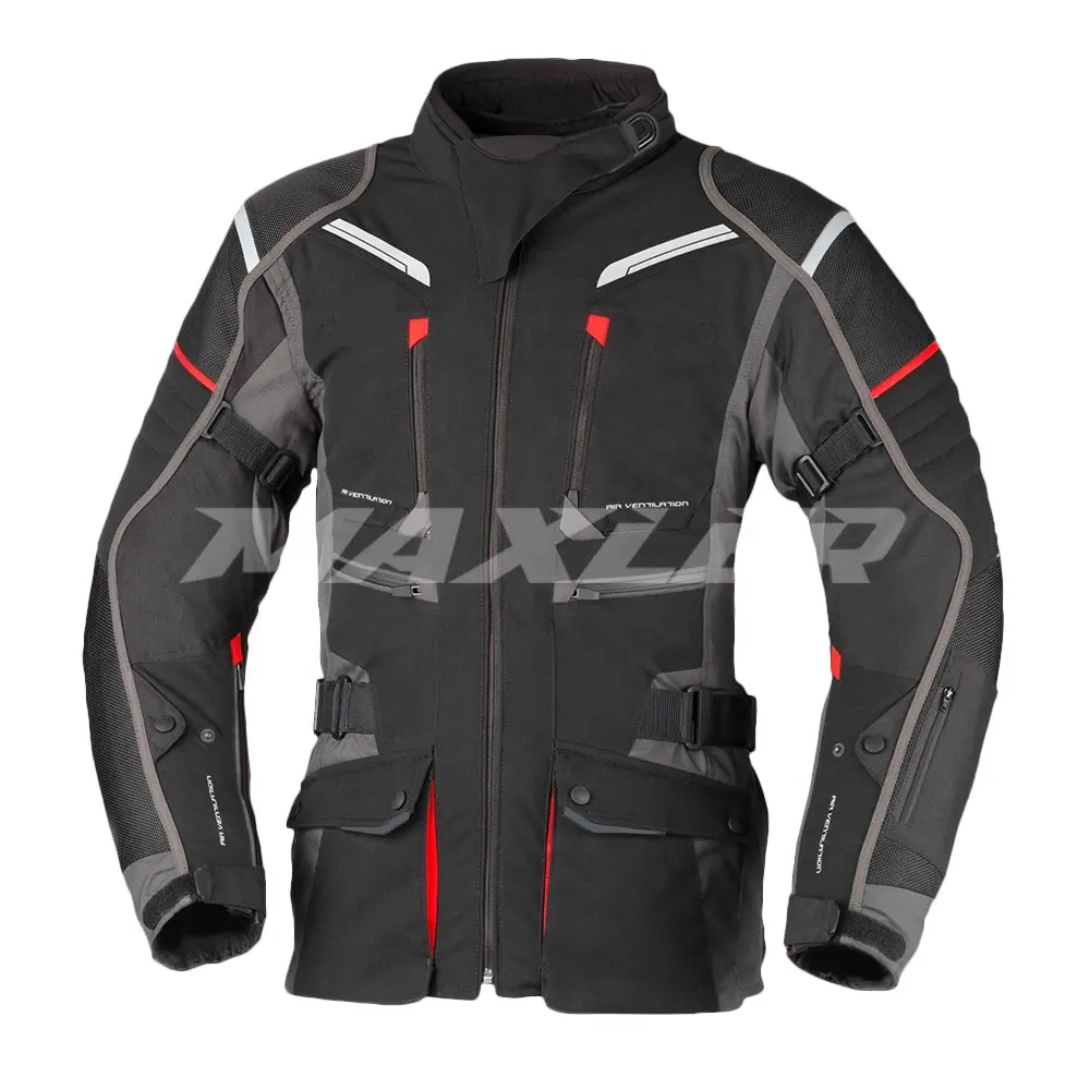 Jaket motor tekstil tinggi untuk berkendara, jaket sepeda motor dan pengendara sepeda motor kustom sesuai proses homolopenanda CE