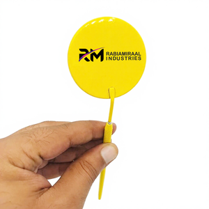 Miroir professionnel pour extension de cils en forme de cercle, miroir d'inspection des cils avec poignée diamantée, couleur jaune avec revêtement en poudre. - Product Image 6