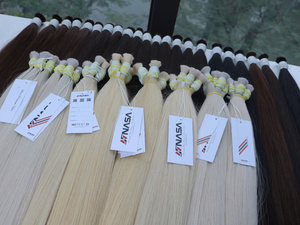 A granel 20 pulgadas Color claro Natural recto vietnamita extensiones de cabello humano crudo doble dibujado sin enredos alineados cutículas 100% - Product Image 5