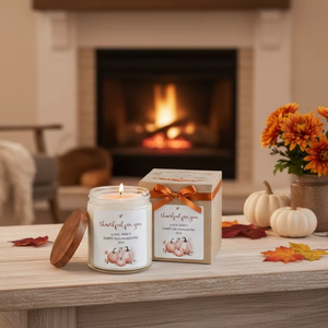 Bougie en verre parfumée aux fruits, écologique et personnalisée, pour la fête de Thanksgiving, Noël, les couples et les réunions de famille, Sweet Harvest - Product Image 1