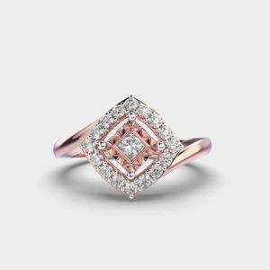 Élégant 1.2CT VS1 Clarity Bague de fiançailles en diamant de mariée Alliance en or jaune 14 carats à un prix imbattable - Product Image 1