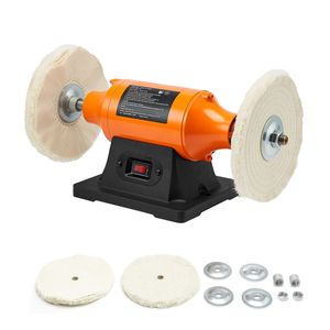 Lucidatrice da banco 220V 1/2HP 6 pollici 3450 giri/min a velocità singola con 2 ruote in tessuto - Product Image 1