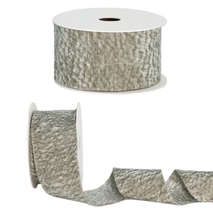 ม้วนหนาริบบิ้นกำมะหยี่สีแวววาวอุปกรณ์งานฝีมือสุดหรูอุปกรณ์ตกแต่งบ้าน - Product Image 4