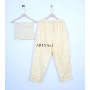 Conjunto de pijama para mujer a la moda con estampado floral, top de manga larga y pantalones largos, suave y transpirable para dormir. - Product Image 2