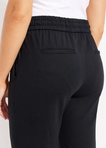 Women Black Fleece Drawstring Waist Jogger Sweat pant Solid Color Casual Ankle-Length Pants Regular Fit Autumn Style - Product Image 4