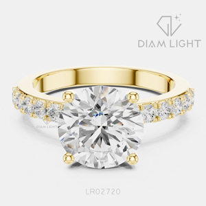 Bague de mariage en or blanc 14 carats avec diamant de laboratoire certifié IGI, taille ronde 1,87 carat, bijou raffiné, cadeau idéal pour fiançailles, mariage ou anniversaire - Product Image 5
