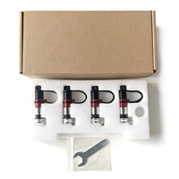 MAISOON Kit de dégonflage de pneus tout-terrain 4 pièces, en alliage d'aluminium, avec valve de dégonflage automatique, outil réglable pour Jeep 4x4, SUV, camionnette