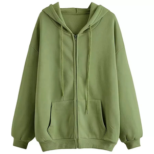 Sweat-shirts à capuche zippés pour hommes en tissu coton confortable, possibilité d'impression de logo personnalisé, fabriqués au Pakistan - Product Image 1