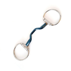 Bocado de caballo de acero inoxidable de alta calidad, personalizable, con diseño Eggbutt y portes, mejillas lisas, contacto cómodo y alivio para la lengua - Product Image 6