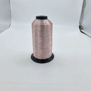 Fil à broder professionnel SHREE VIDHATA JARI Zari, broderie industrielle, brillance métallique, 110D ROSE GOLD, textile de luxe, vêtements de haute qualité - Product Image 1