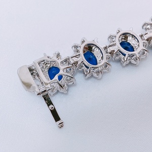 Joyería clásica Regalo de cumpleaños azul CZ Pulsera - Product Image 2
