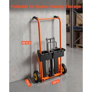 Sollevatore Idraulico per Materiali con Verricello, Carrello Elevatore da 450 Libbre, Piattaforma a Forche, Tavolo Elevatore con Altezza Massima di Sollevamento di 39,4 Pollici - Product Image 6