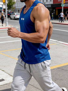 Débardeur Homme Professionnel Nouvelle Qualité Séchage Rapide Imprimé Haltères Respirant Sans Manches pour Entraînement et Fitness - Product Image 5
