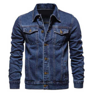 Spring Autumn <b>Men</b> <b>Denim</b> <b>Jackets</b> Casual Solid Color Single Breasted Jeans <b>Jacket</b> <b>Men</b> Slim Fit Cotton Outwear <b>Jacket</b> - Product Image 1